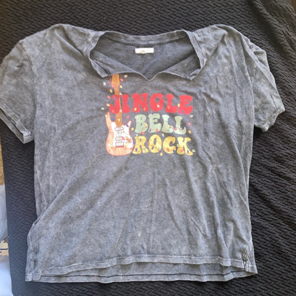 Maurices Gray Jingle Bell Rock Tee